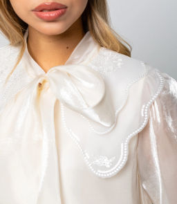 Блуза #КТ977 (2), кремовый