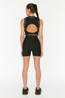TRENDYOLMILLA Siyah Toparlay?c? Orme Spor Sort/K?sa Tayt TWOSS21SR0545  фото 16