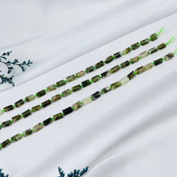 Бусины для украшений из Мусковита (зеленый лепидолит) 40 см