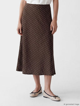 Beli Lastikli Puantiyeli Etek