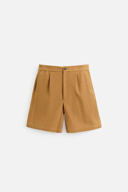 FAUX SUEDE PLEATED BERMUDA SHORTS - Zara фото 8