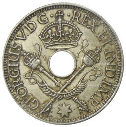 1 шиллинг 1935 года Британская Новая Гвинея