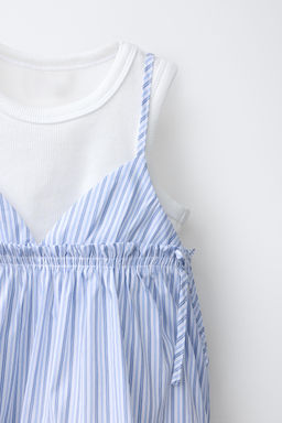 TOP RAYAS CON CAMISETA RIB / Azul - Zara фото 6