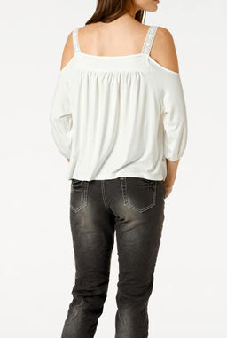 Блузка, экрю - Linea tesini фото 4