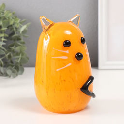 Фигурка стекло «Рыжий котик», 9×9×16 см