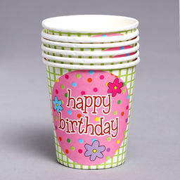 Стаканы бумажные С днём рождения, в наборе 6 штук - Страна карнавалия фото 2