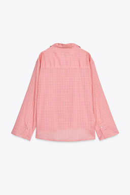 ZW COLLECTION CHECK PYJAMA SHIRT - Zara фото 17