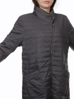 K-532 DK. GRAY Куртка демисезонная стеганая женская (70 гр. холлофайбер) - Fashion фото 2
