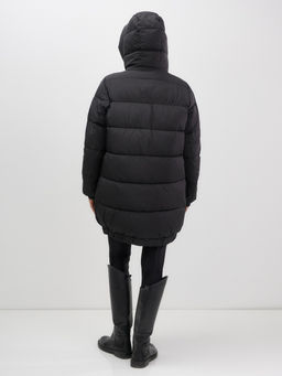 Куртка женская зимняя на резинке большого размера черного цвета 7619Ch - Visdeer фото 9