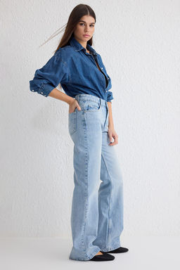 Mavi Premium Normal Bel Wide Leg Jeans TWOSS25JE00088 - Trendyolmilla фото 2