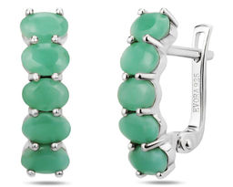 Серьги, изумруд берилл, Аркадия