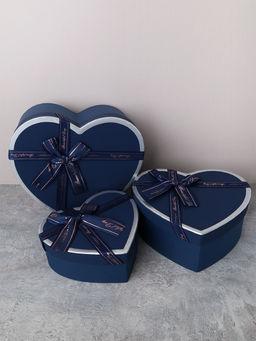 Коробка подарочная 3 штуки Сердце набор 23/19/16 см / 8022-51 /уп 36/ - ГалеонТрейд фото 10
