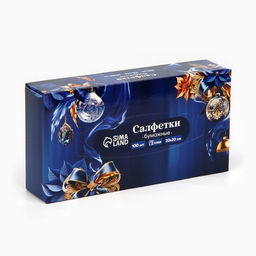 Салфетки бумажные в коробке Новый год!, 100 шт, двухслойные