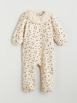 Bebe Yaka ?i?ekli K?z Bebek Tulum