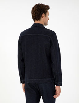 Темно-синяя джинсовая куртка классического кроя - Cacharel фото 5