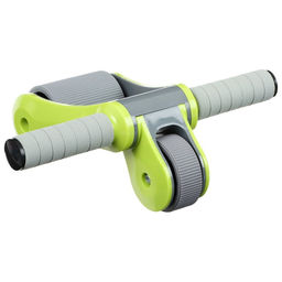 Ролик для пресса ONLYTOP, 33×24×24 см, с ковриком, цвет серый/салатовый