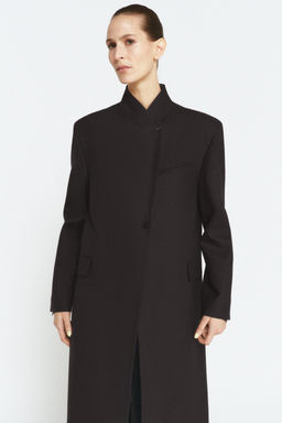 WOOL TWILL COAT ZW COLLECTION LIMITED EDITION - Zara фото 4