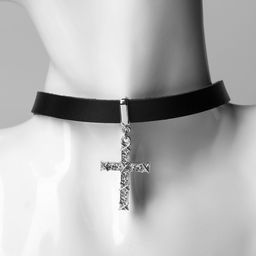 Чокер Стиль крест, цвет чёрный, 39,5 см