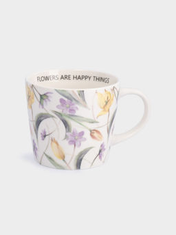 Кружка, 430 мл, 2 шт, фарфор N, белая, Летящие цветы, Fiori - Anna lafarg фото 6