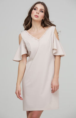 Коктейльное платье сливочный