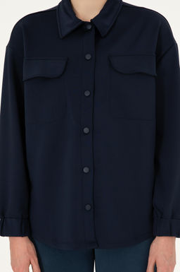 Женская темно-синяя трикотажная рубашка Неожиданная скидка в корзине - U.s. polo assn фото 13