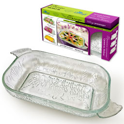 Блюдо шубница 300*160*50 РАКУШКА, стекло 103-401