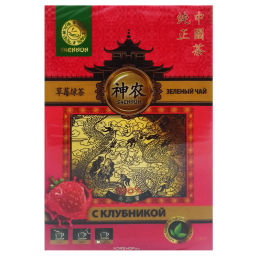 Зеленый чай с клубникой Shennun, Китай, 100 г