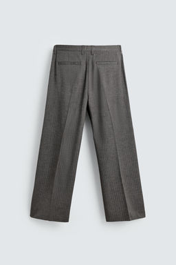 HERRINGBONE FLARE FIT TROUSERS