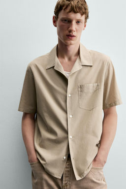 CAMISA VOILE ALGOD?N / Gris topo - Zara фото 5