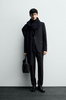 PINSTRIPED SUIT TROUSERS