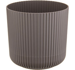 Кашпо Вельвет 2,5л d160мм белый ротанг с поддоном (уп.16) - М-пластика фото 2