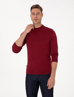 Vi_ne Slim Fit _eyrek Yaka Basic Triko Kazak