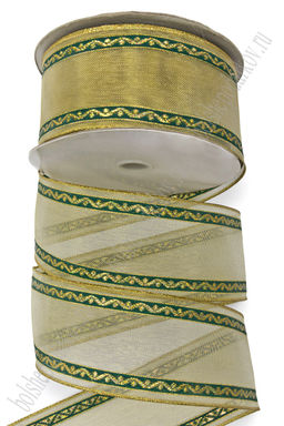 Лента декоративная 6,3 см*25 ярд (63-359) в ассортименте