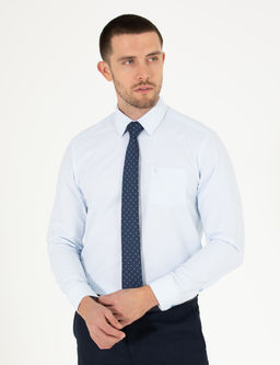 A__k Mavi Regular Fit Uzun Kollu Klasik G_mlek