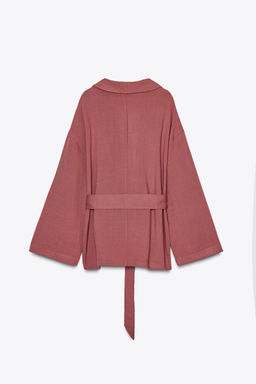 KIMONO JACKET WITH BELT - Zara фото 6