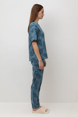 Е 20103/24/голубой мираж,оливковая ветвь пижама жен