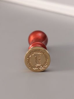 Печать для сургуча с пластиковой ручкой «Венок с буквой I», 2.5×2.5×6.3 см