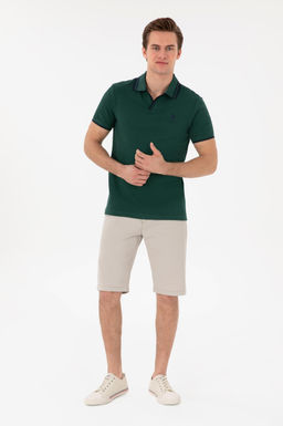 Erkek Slim Fit Polo Yaka Koyu Ye_il Ti__rt Sepette S_rpriz _ndirim - U.s. polo assn фото 4