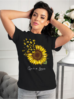 Футболка Подсолнух черный