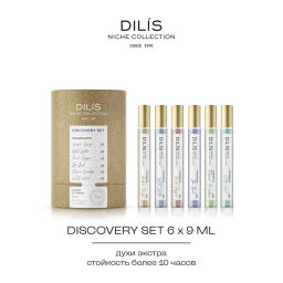 Dilis Парфюмерный набор Духи экстра Dilis Niche Collection (Amber Rouge, Wild Water, Pink Pepper,Be Bad,Flower Overdose,Salty Wood) 6 шт по 9 мл