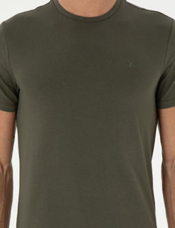 Khaki Slim Fit Basic T -For - Cacharel фото 6