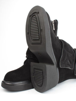 04-M3-HSM711 BLACK Ботинки зимние женские (натуральная замша, натуральный мех) - Фабричный китай фото 14