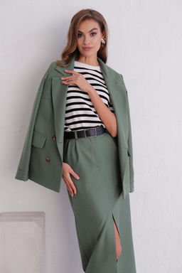 11721 Юбка миди-макси в приглушённом зелёном - Martichelli фото 2