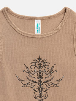 ACOOLA / Майка-топ детский для девочек Juli коричневый фото 5