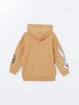 Kap??onlu Bugs Bunny Erkek Bebek Bask?l? Fermuarl? Sweatshirt - Waikiki фото 3