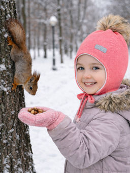 Шапка детская фламинго
