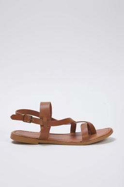 Trendyol Shoes Taba Bilekten Baglamal? Parmak Aras? Kad?n Sandalet TAKSS25SD00019 - Trendyolmilla фото 4