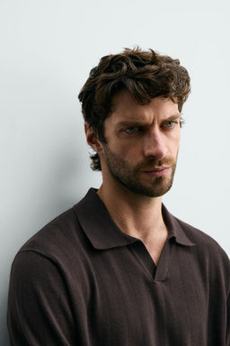 POLO PUNTO CANAL? REGULAR FIT / Chocolate - Zara фото 6