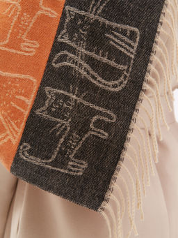 В составе шерсть! теплый двусторонний палантин - Tantino фото 5