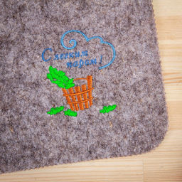 Коврик для бани С лёгким паром, войлок, серый, 40х50см - Добропаровъ фото 2